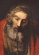REMBRANDT Harmenszoon van Rijn The Return of the Prodigal Son (detail) oil on canvas